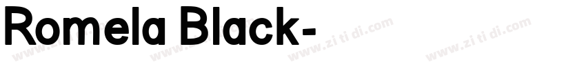 Romela Black字体转换